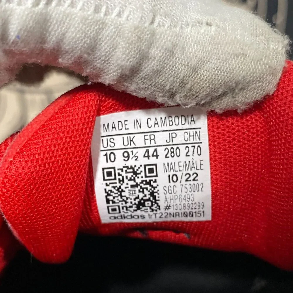 Adidas Daily 3.0 HP6493 Athletic Sneaker Men's 10 Red Synthetic Jogging Running